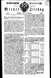 Wiener Zeitung 18280215 Seite: 1