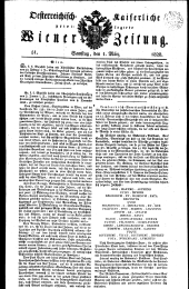 Wiener Zeitung 18280301 Seite: 1