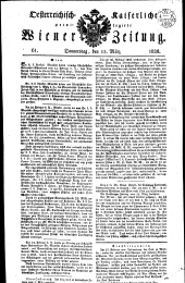 Wiener Zeitung 18280313 Seite: 1