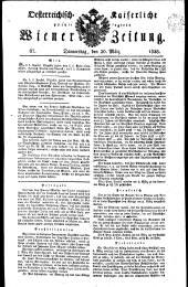 Wiener Zeitung 18280320 Seite: 1