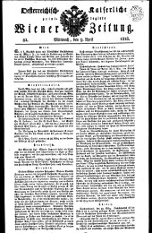 Wiener Zeitung 18280409 Seite: 1