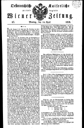 Wiener Zeitung 18280414 Seite: 1