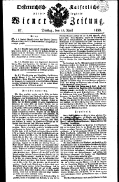 Wiener Zeitung 18280415 Seite: 1