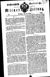 Wiener Zeitung 18280422 Seite: 1