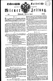 Wiener Zeitung 18280423 Seite: 1