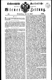 Wiener Zeitung 18280424 Seite: 1