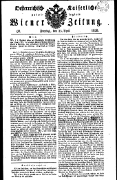 Wiener Zeitung 18280425 Seite: 1