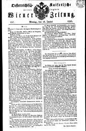 Wiener Zeitung 18280616 Seite: 1