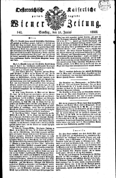 Wiener Zeitung 18280621 Seite: 1