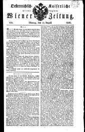 Wiener Zeitung 18280811 Seite: 1