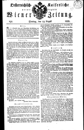 Wiener Zeitung 18280819 Seite: 1