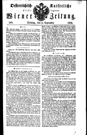 Wiener Zeitung 18280909 Seite: 1