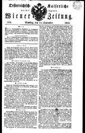 Wiener Zeitung 18280913 Seite: 1