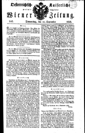 Wiener Zeitung 18280918 Seite: 1