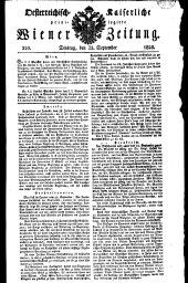 Wiener Zeitung 18280923 Seite: 1