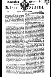 Wiener Zeitung 18280926 Seite: 1