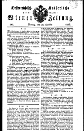 Wiener Zeitung 18281020 Seite: 1