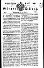 Wiener Zeitung 18281030 Seite: 1