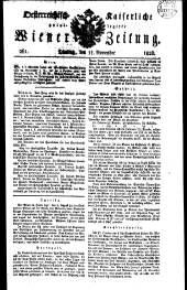 Wiener Zeitung 18281111 Seite: 1