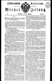 Wiener Zeitung 18290109 Seite: 1