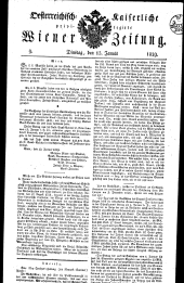 Wiener Zeitung 18290113 Seite: 1