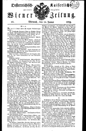 Wiener Zeitung 18290114 Seite: 1