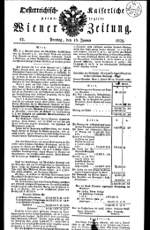 Wiener Zeitung 18290116 Seite: 1