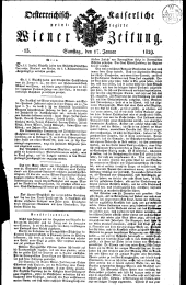 Wiener Zeitung 18290117 Seite: 1