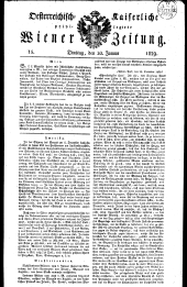 Wiener Zeitung 18290120 Seite: 1