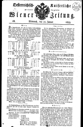 Wiener Zeitung 18290121 Seite: 1