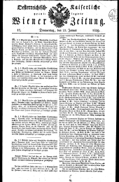 Wiener Zeitung 18290122 Seite: 1