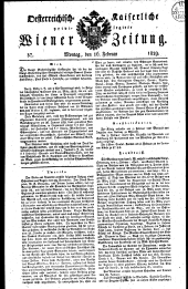 Wiener Zeitung 18290216 Seite: 1