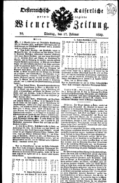 Wiener Zeitung 18290217 Seite: 1