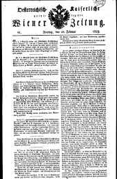 Wiener Zeitung 18290220 Seite: 1