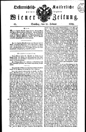 Wiener Zeitung 18290221 Seite: 1