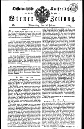 Wiener Zeitung 18290226 Seite: 1