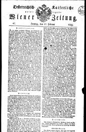 Wiener Zeitung 18290227 Seite: 1