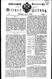 Wiener Zeitung 18290311 Seite: 1