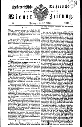 Wiener Zeitung 18290327 Seite: 1