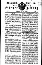 Wiener Zeitung 18290330 Seite: 1