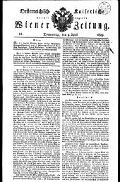 Wiener Zeitung 18290409 Seite: 1