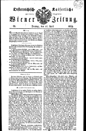 Wiener Zeitung 18290417 Seite: 1