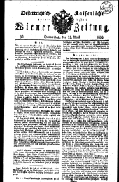 Wiener Zeitung 18290423 Seite: 1