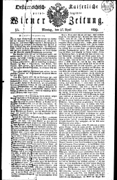 Wiener Zeitung 18290427 Seite: 1