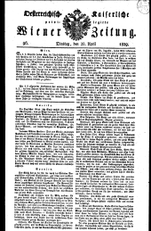 Wiener Zeitung 18290428 Seite: 1
