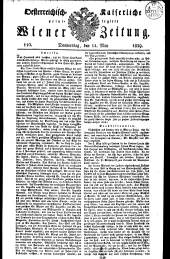 Wiener Zeitung 18290514 Seite: 1