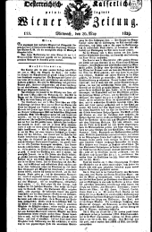 Wiener Zeitung 18290520 Seite: 1