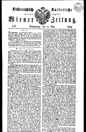 Wiener Zeitung 18290521 Seite: 1