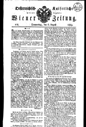 Wiener Zeitung 18290806 Seite: 1