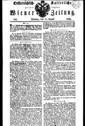 Wiener Zeitung 18290811 Seite: 1